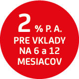 2 % p. a. pre vlaky na 6 a 12 mesiacov